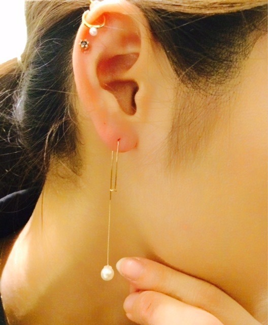 安全ピン×パールの個性派ピアス！: e.m. ISETAN SHINJUKU 1F