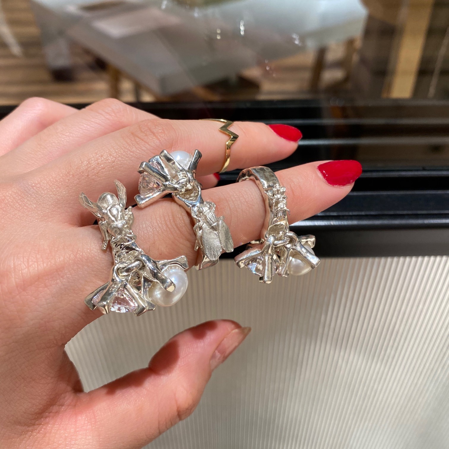 2本セット　e.m. 虫シリーズ　ハエ　リング e.m. 虫シリーズハエリング2本セット