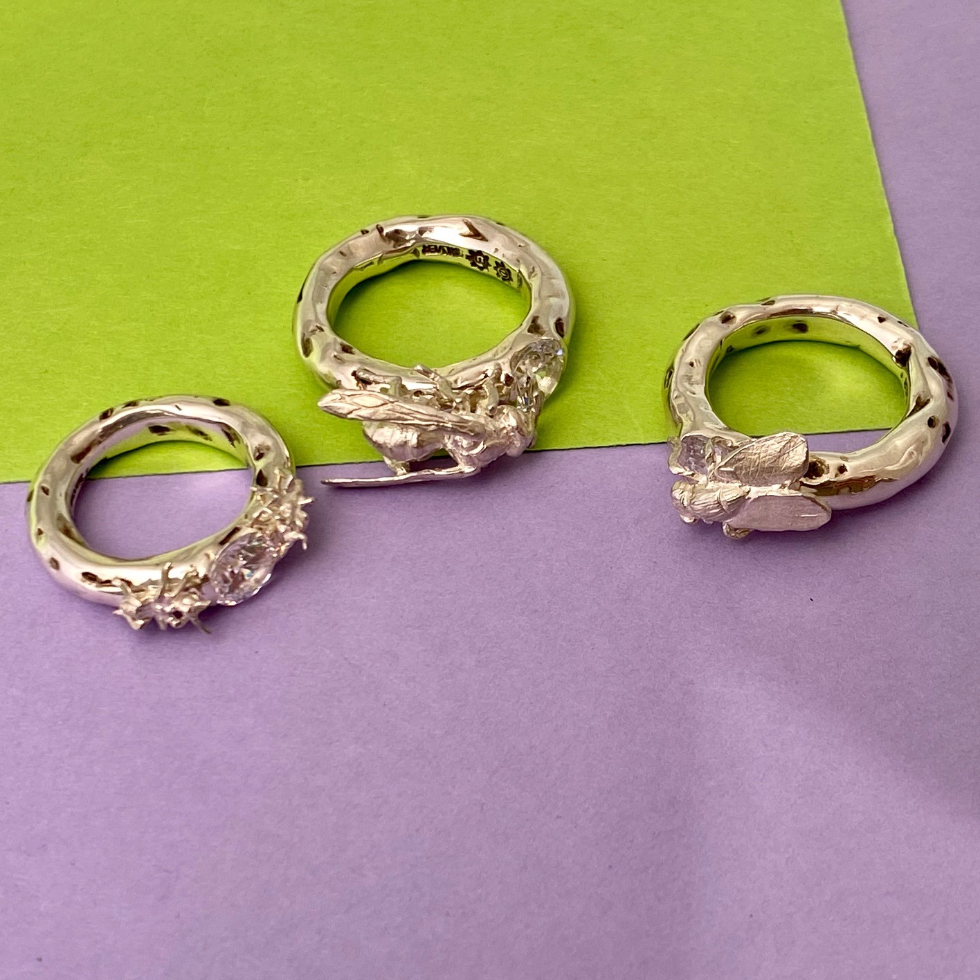 2本セット　e.m. 虫シリーズ　ハエ　リング e.m. 虫シリーズハエリング2本セット