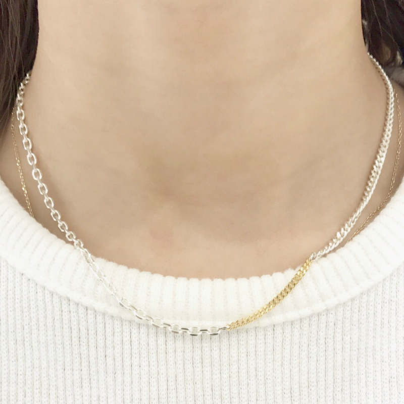 em. ミックスチェーンチョーカー