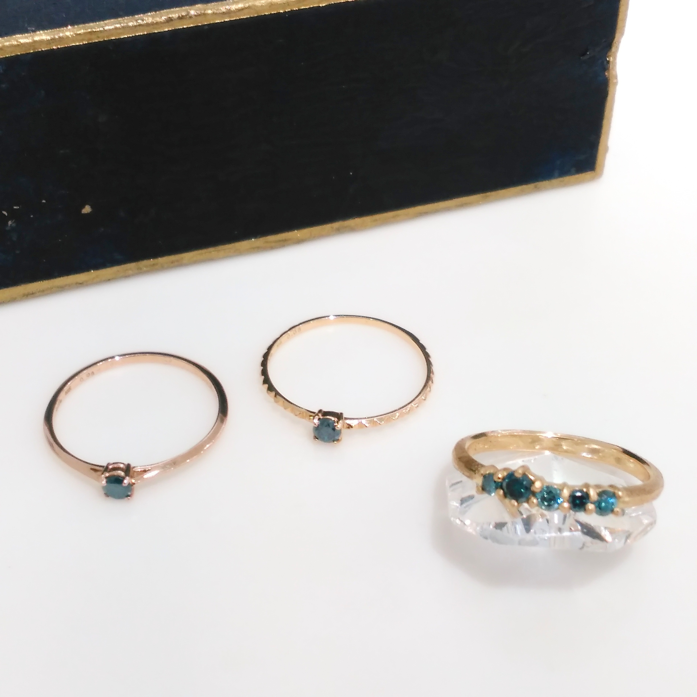 ブルーダイヤモンドのリング✧: e.m. NAMBA