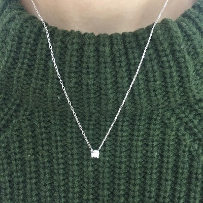 ✦ジルコニアが輝くシルバーネックレス✦: e.m. NAMBA