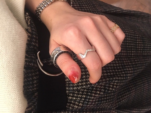 e.m. ジルコニア リング ブラック e.m. 指輪 リング SILVER925ブラックジルコニアリング/メンズ