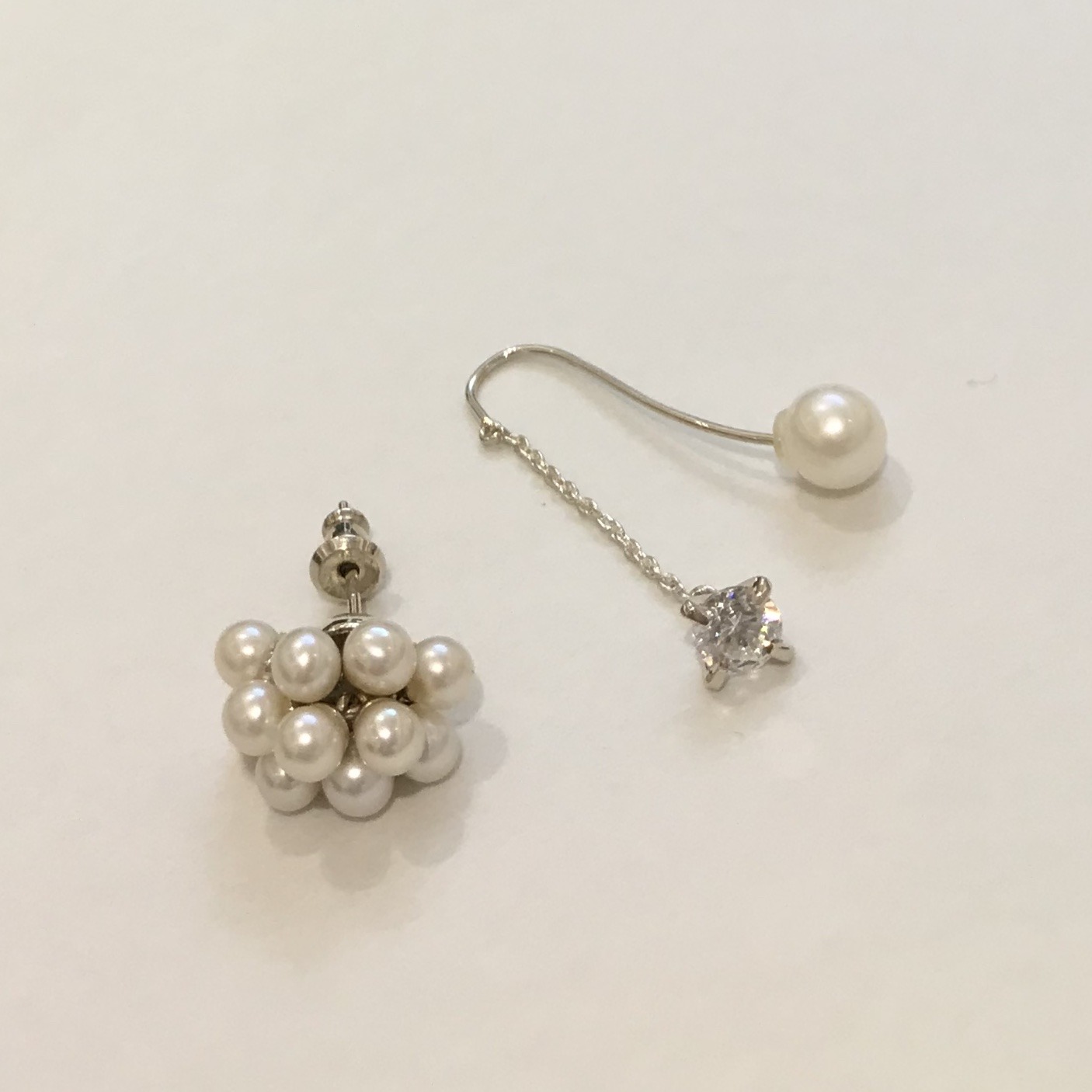 シルバーのパールピアス: e.m.PICTURESQUE