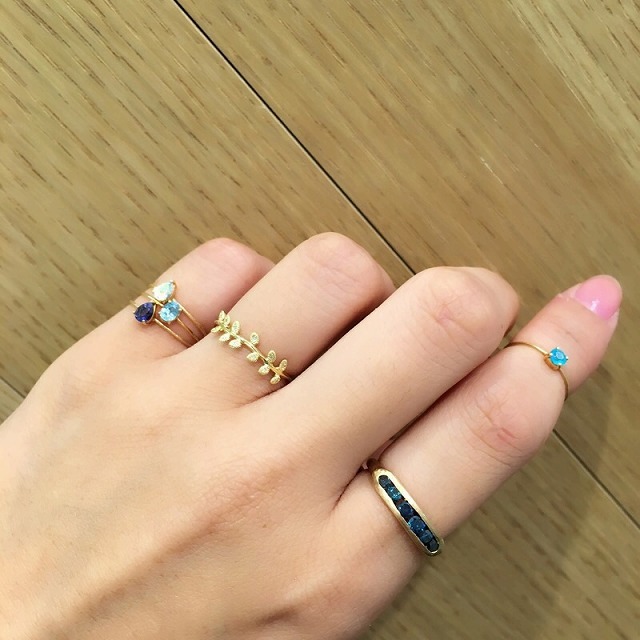 little emblem リング シャンパンガーネット　K18 little emblem リング シャンパンガーネット K18 リング・指輪