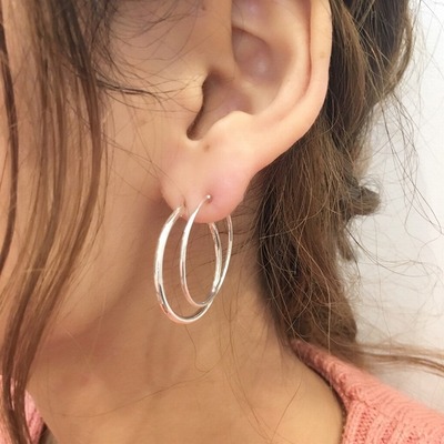 e.m. フープ ピアス e.m. ピアス SILVER925ヒットフープピアスS/レディース/メンズ